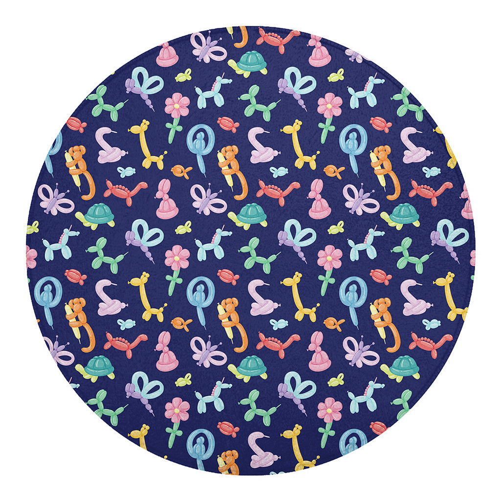 Animal Balloon Pattern Print Round Blanket