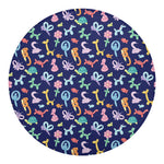 Animal Balloon Pattern Print Round Blanket