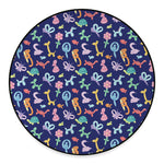 Animal Balloon Pattern Print Round Floor Mat