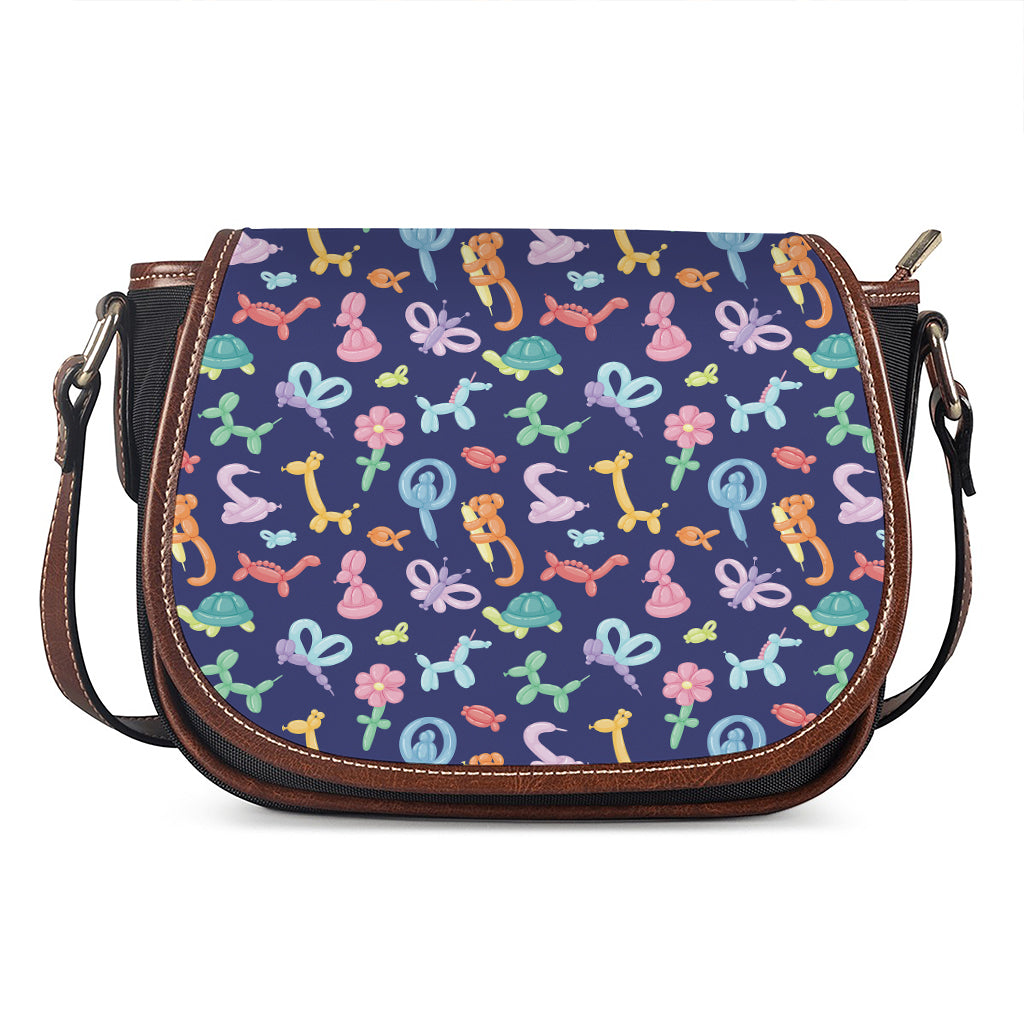Animal Balloon Pattern Print Saddle Bag