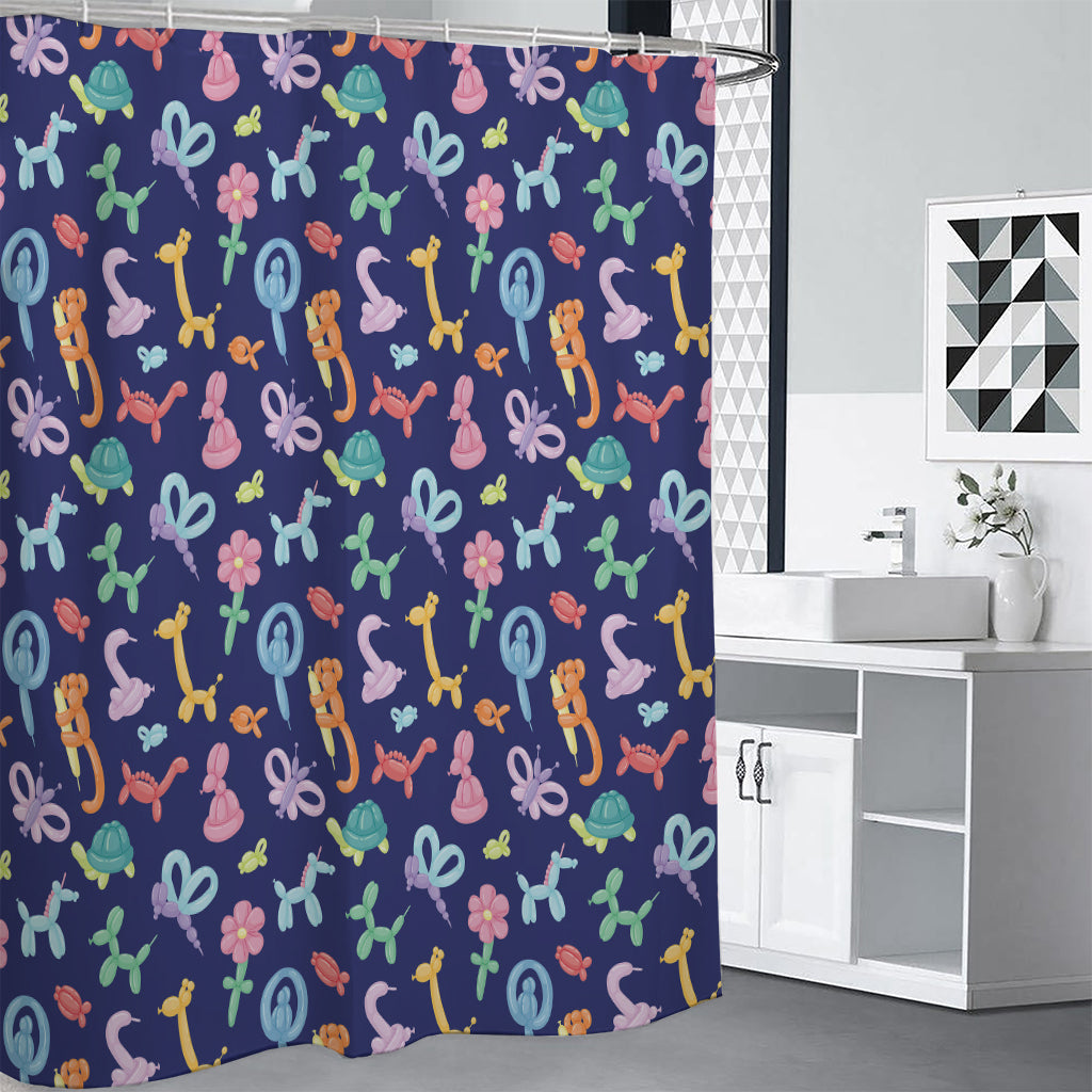 Animal Balloon Pattern Print Shower Curtain
