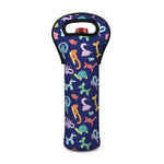 Animal Balloon Pattern Print Single Neoprene Wine Tote