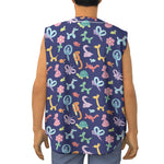 Animal Balloon Pattern Print Sleeveless Baseball Jersey