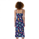 Animal Balloon Pattern Print Slim Fit Midi Cami Dress