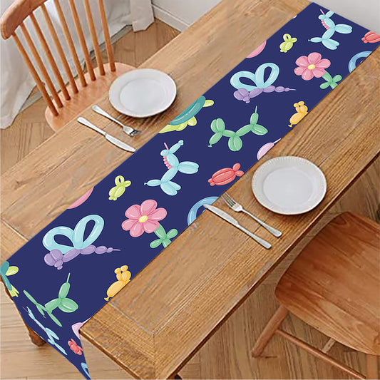 Animal Balloon Pattern Print Table Runner