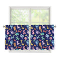 Animal Balloon Pattern Print Tier Curtains
