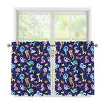 Animal Balloon Pattern Print Tier Curtains