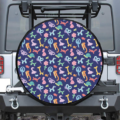 Animal Balloon Pattern Print Tire Cover
