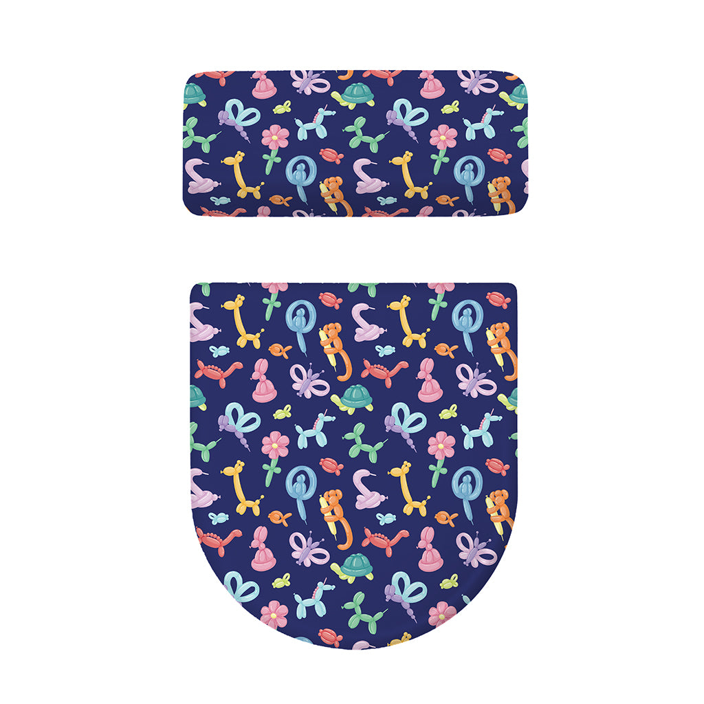 Animal Balloon Pattern Print Toilet Lid And Tank Cover Set