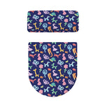 Animal Balloon Pattern Print Toilet Lid And Tank Cover Set