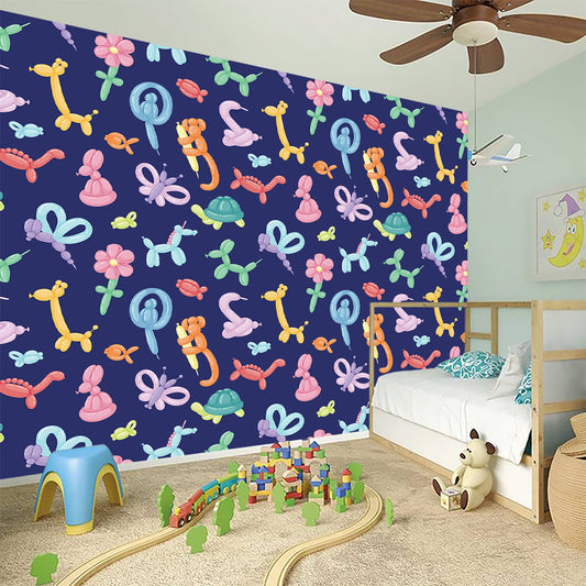 Animal Balloon Pattern Print Wall Sticker