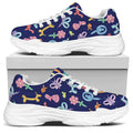 Animal Balloon Pattern Print White Chunky Shoes