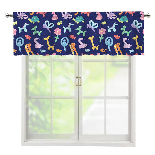 Animal Balloon Pattern Print Window Valance