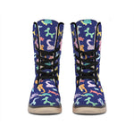 Animal Balloon Pattern Print Winter Boots