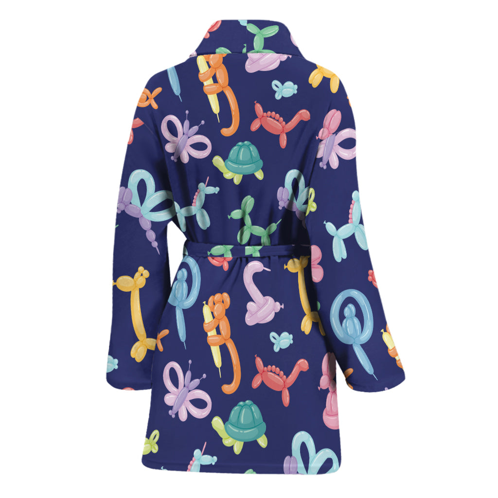 Animal Balloon Pattern Print Women's Bathrobe