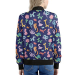 Animal Balloon Pattern Print Women's Bomber Jacket