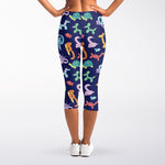 Animal Balloon Pattern Print Women's Capri Leggings