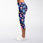 Animal Balloon Pattern Print Women's Capri Leggings