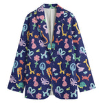 Animal Balloon Pattern Print Women's Cotton Blazer