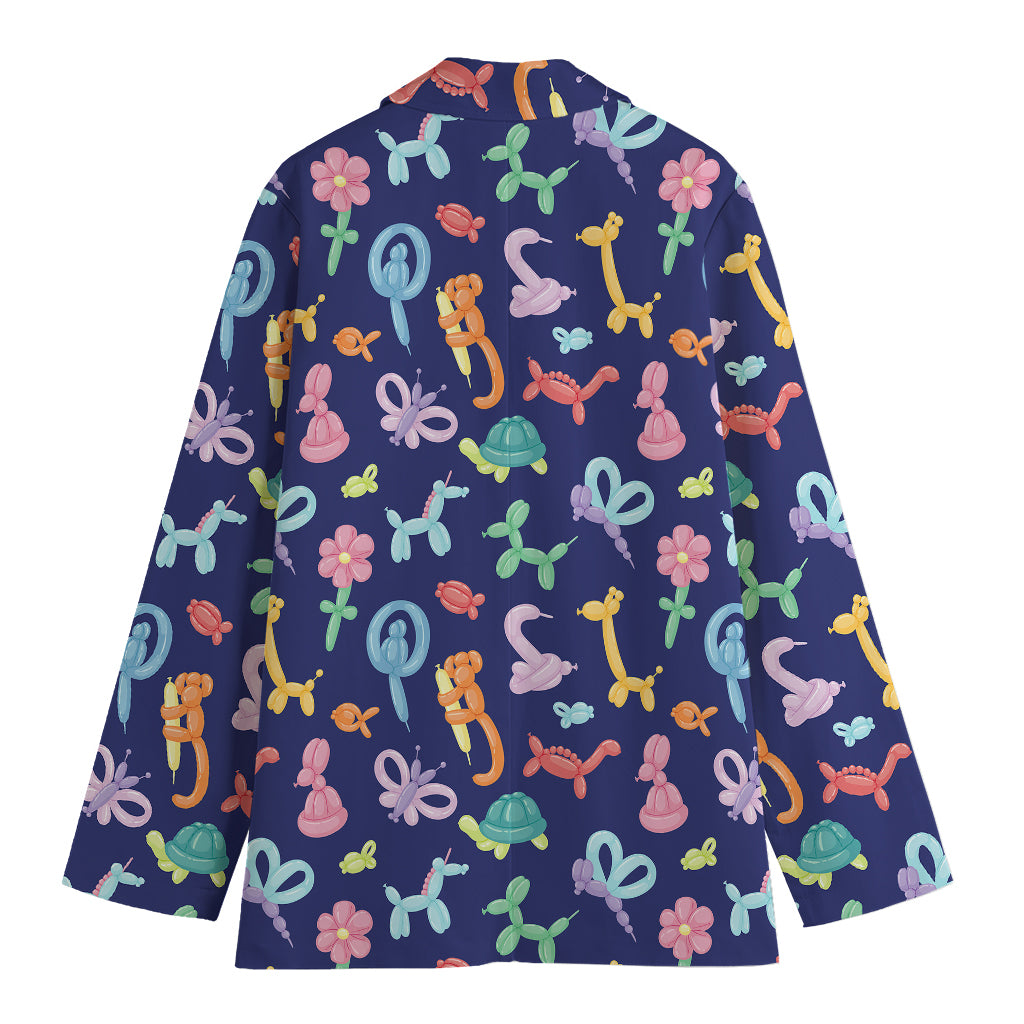 Animal Balloon Pattern Print Women's Cotton Blazer