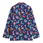 Animal Balloon Pattern Print Women's Cotton Blazer