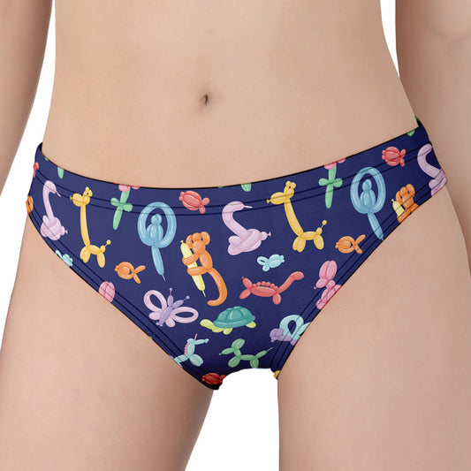 Animal Balloon Pattern Print Women's Panties
