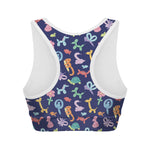 Animal Balloon Pattern Print Women's Sports Bra