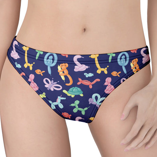 Animal Balloon Pattern Print Women's Thong