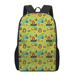 Animal Camping Pattern Print 17 Inch Backpack