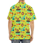 Animal Camping Pattern Print Aloha Shirt