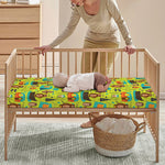 Animal Camping Pattern Print Baby Crib Sheet