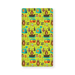 Animal Camping Pattern Print Baby Crib Sheet