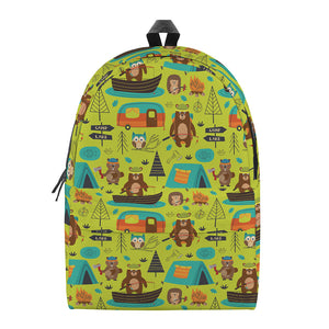 Animal Camping Pattern Print Backpack