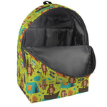 Animal Camping Pattern Print Backpack