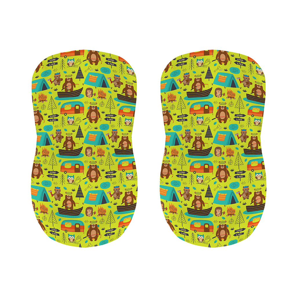 Animal Camping Pattern Print Bar Stool Covers