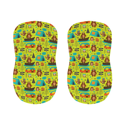 Animal Camping Pattern Print Bar Stool Covers