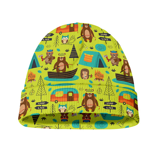 Animal Camping Pattern Print Beanie