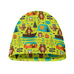 Animal Camping Pattern Print Beanie