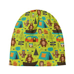 Animal Camping Pattern Print Beanie