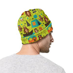 Animal Camping Pattern Print Beanie