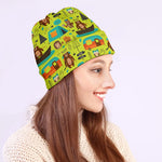 Animal Camping Pattern Print Beanie