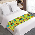 Animal Camping Pattern Print Bed Runner