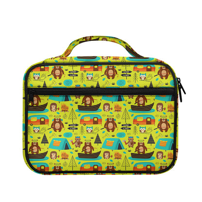 Animal Camping Pattern Print Briefcase Bible Bag