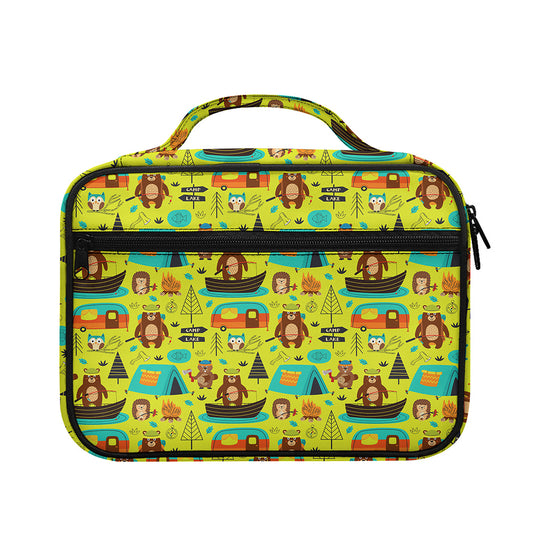 Animal Camping Pattern Print Briefcase Bible Bag