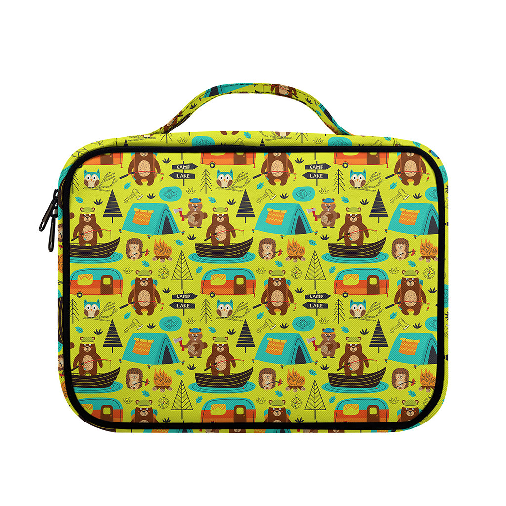 Animal Camping Pattern Print Briefcase Bible Bag