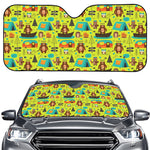 Animal Camping Pattern Print Car Windshield Sun Shade