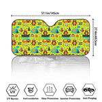 Animal Camping Pattern Print Car Windshield Sun Shade