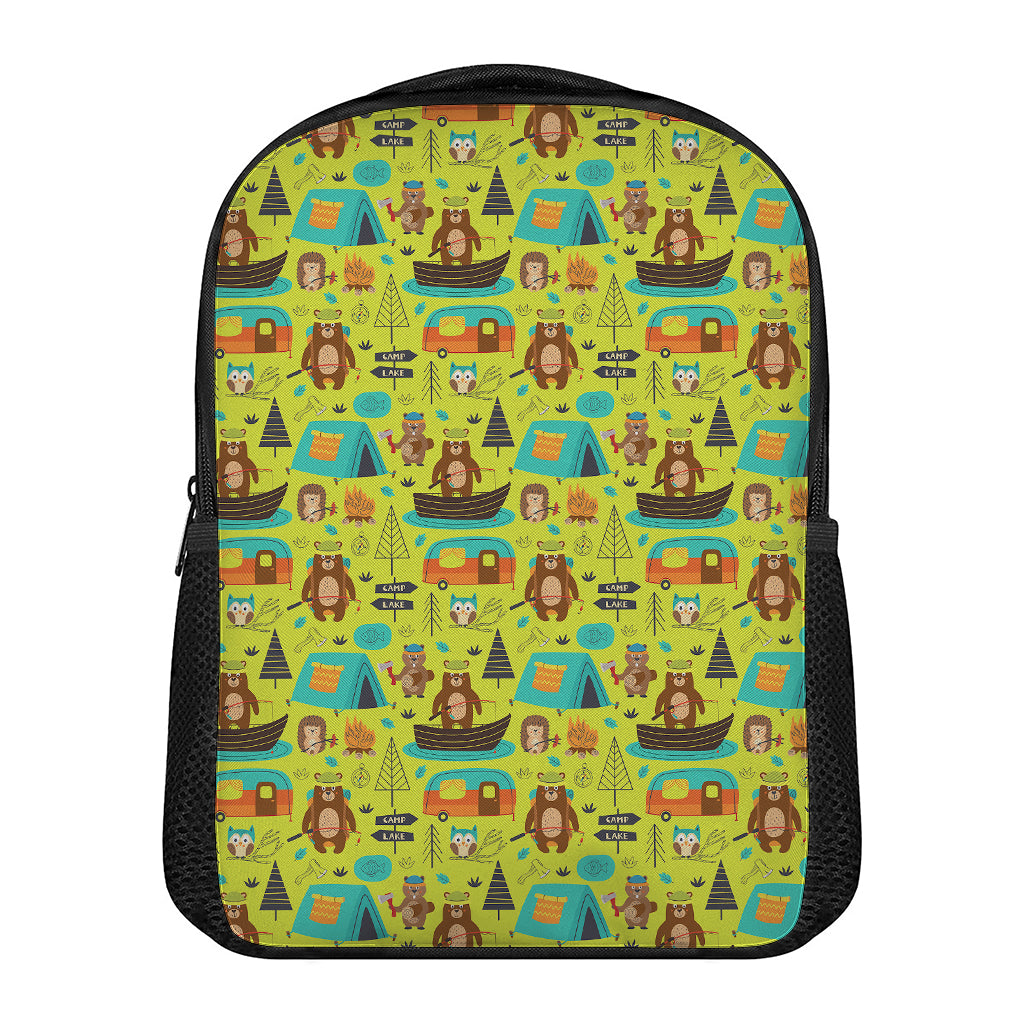Animal Camping Pattern Print Casual Backpack