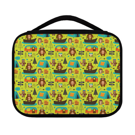 Animal Camping Pattern Print Classic Bible Case