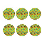 Animal Camping Pattern Print Coaster Set